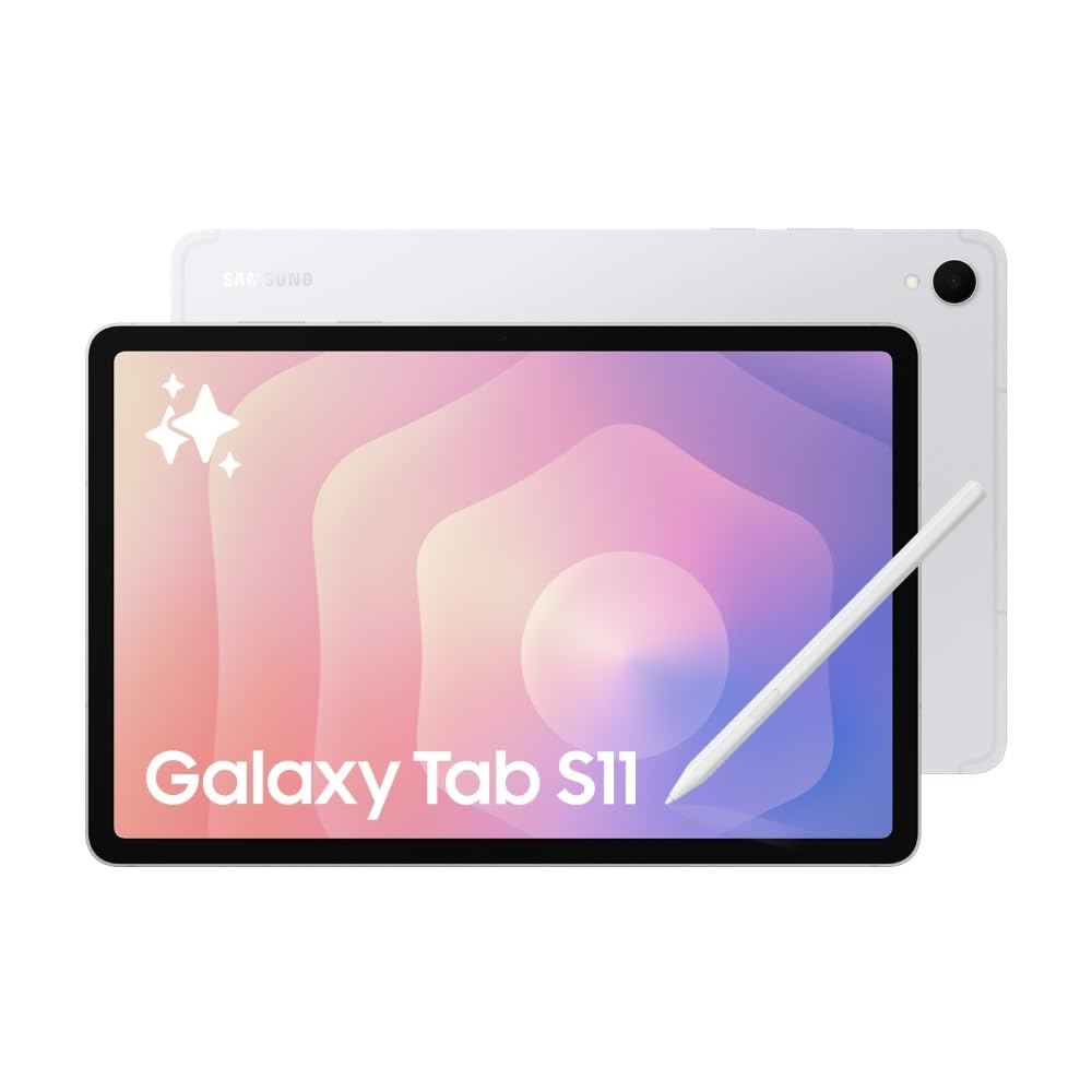 Samsung Galaxy Tab S11 with AI, S Pen in-Box, 27.8 cm (11 inch) Dynamic AMOLED 2X Display, 12 GB RAM, 128 GB Storage, Wi-Fi + 5G Tablet, Silver