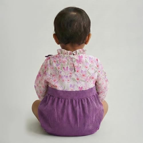 Hopscotch Floral Applique Onesie with Hat (6-9 Months)