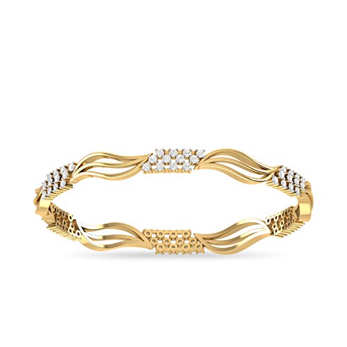 PC Jeweller 14k (585) Yellow Gold and Solitaire Bangle for Women
