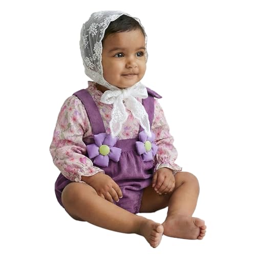 Hopscotch Floral Applique Onesie with Hat (6-9 Months)