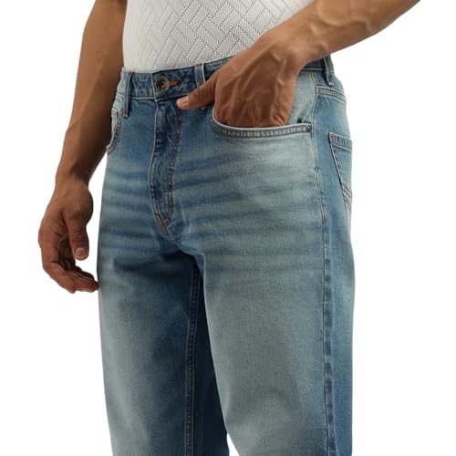 United Colors of Benetton Solid Comfort Fit Jeans (Size: 30)-25A4MBOO5012I901 Blue