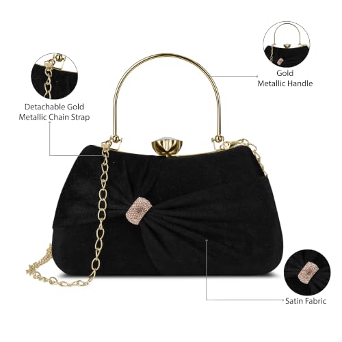 Lavie Women's Sitara Handle Frame Clutch | Ladies Purse | Gift For Women