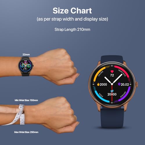 Fire-Boltt Phoenix Pro Smart Watch 1.39 inch Bluetooth Calling, AI Voice Assistant, Metal Body with 120+ Sports Modes, SpO2, Heart Rate Monitoring (Copper Blue)