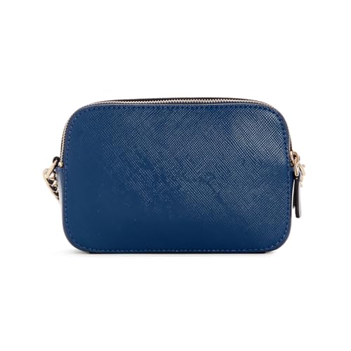 GUESS Women's Navy Pu Solid Camera Bag