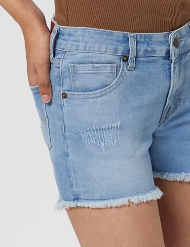 Light Blue Siouxie Mid Rise Shorts