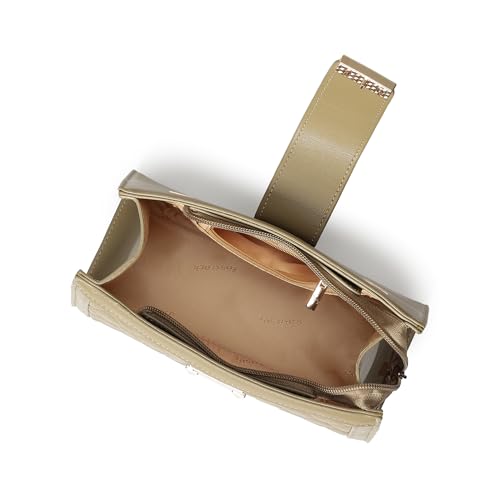 Fastrack Olive SnapLock Shoulder Bag | Quilted Faux-Leather Women’s Handbag | Shoulder Bag with Chain Strap & Dual Closure
