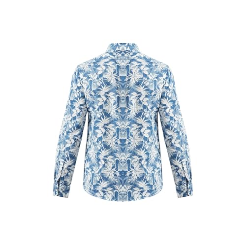 Blue Floral Print Full Sleeve Shirt