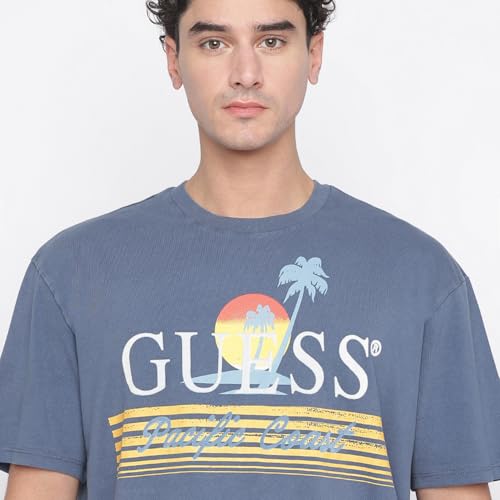 GUESS Mojave Stone Multi Printed Round Neck Short Sleeves T-Shirt
