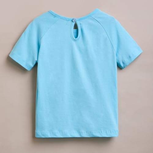 Hopscotch Girls Short Sleeves Fruit Print Blue Tees for Ages (4-5 Years)