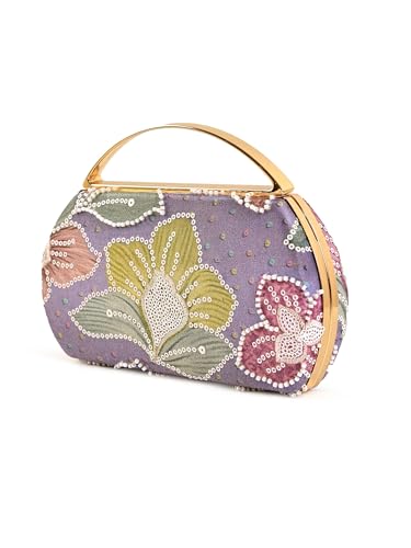 THE TAN CLAN Riveria Multicolor Capsule Clutch | Colorful Evening Bag for Women | Party & Festive Clutch Purse