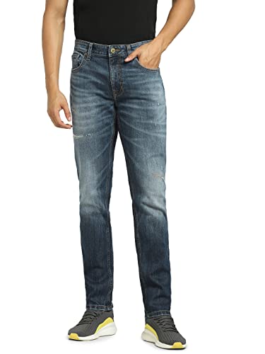 Jack & Jones Men's Cotton Blend Slim Fit Blue Jeans_32