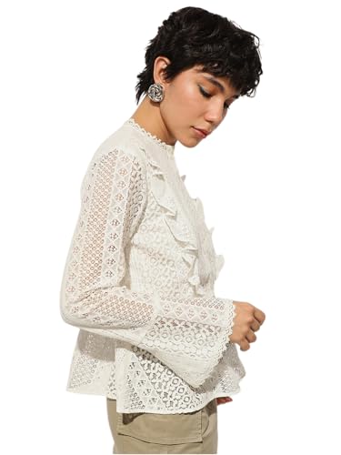 ONLY Women's Regular Fit White Top