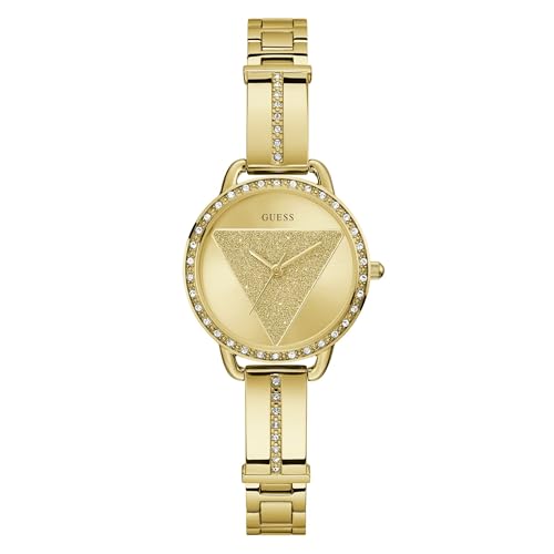 GUESS Tri Bellini Champagne Round Dial Analog Women's Watch - GW0914L2