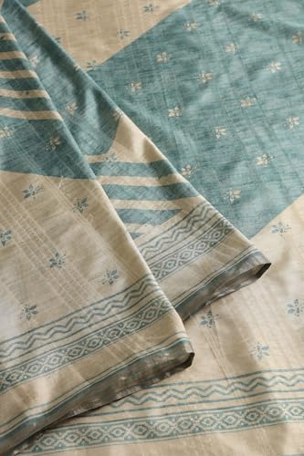 Soch Womens Turquoise Blue Silk Blend Solid Suit Set With Zardozi