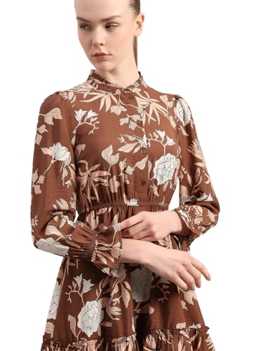 VERO MODA Women A-Line Brown Dress