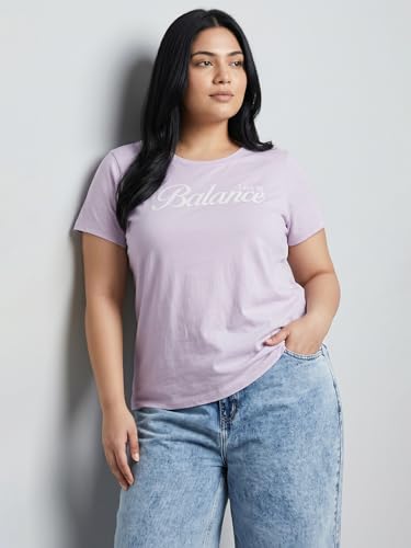 Max Women Printed T-Shirt (Purple_4XL)