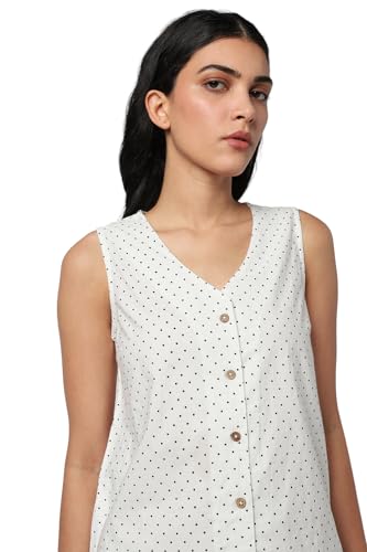 Van Heusen Women's Cotton Modern Calf Length Dress (VWDRNRGF781537_White