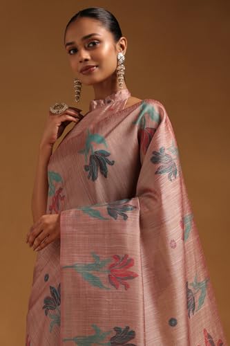 Soch Womens Earth Tussar Woven Design Saree