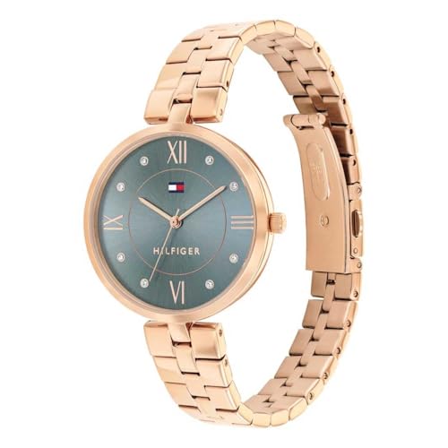 Tommy Hilfiger Quartz Analog Blue Stainless Steel Strap for Women-TH1782686