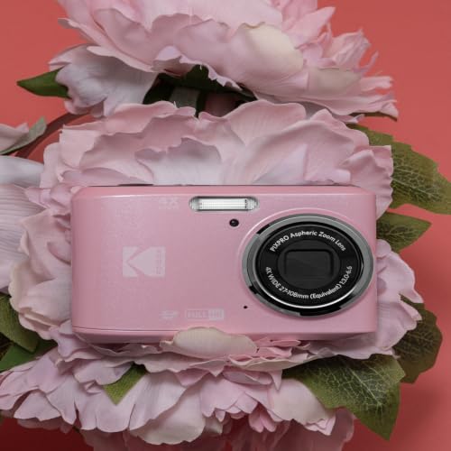 Kodak PIXPRO FZ45 Friendly Zoom 16MP 1080p Full HD Digital Camera with 4X Optical Zoom and 27mm Wide Angle Lens (Pastel Pink)63 GB
