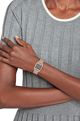 Tommy Hilfiger Grey Dial Golden Stainless Steel Strap Analog Watch for Women-TH1782610