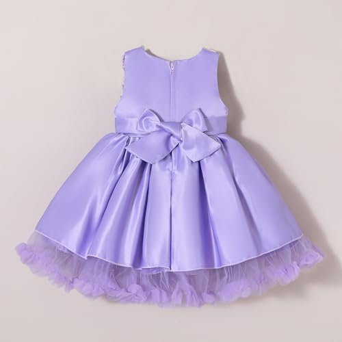 Hopscotch Girls Floral Applique Party Dress in Lavender Color for Age (2-3 Years)