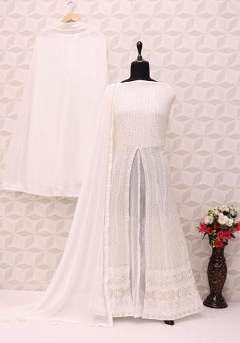 RUDRAPRAYAG Women Maxi Gown White