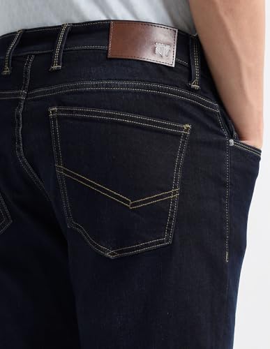 Arrow Newyork Men's Bronx Regular Fit Mid Rise Jeans (ANAKJN2671_Navy_38)