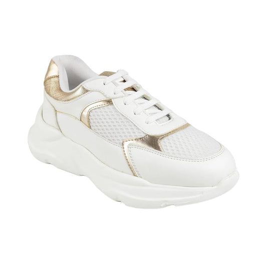 tresmode White Gold Women's Sneakers in Size 5 UK / 38 EU