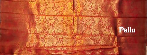 SREE KUMARAN Women's Kanchipuram Kubera Silk Pure Pattu Sarees With Blouse