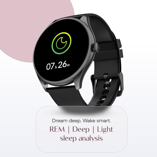 Noise Twist 2 Smart Watch with 1.43” AMOLED Screen, AI Search & Voice Assistant, Bluetooth Calling, Stainless Steel Back, 7-Day Battery, 100+ Watch Faces, Health Suite, IP68 (Jet Black)