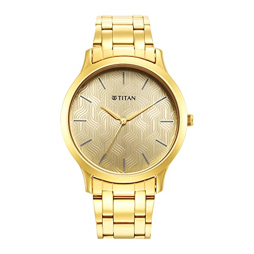 Titan Light Champagne Dial Analog Watch for Men-NR1825YM03