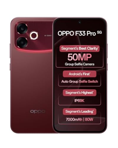 OPPO F33 Pro 5G Smartphone (8GB RAM, 128GB Storage,Starry Blue) |50MP Ultrawide Selfie Camera|7000 mAh Long Battery Life | 80W Fast Charging-with No Cost EMI/Bank Offers