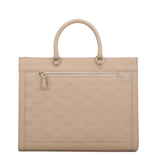 Da Milano Leather Book Tote for Women - White