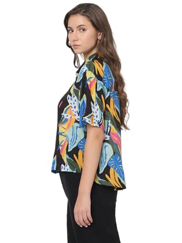 VERO MODA Women Tropical Print Multicolor Viscose Regular Fit Shirt