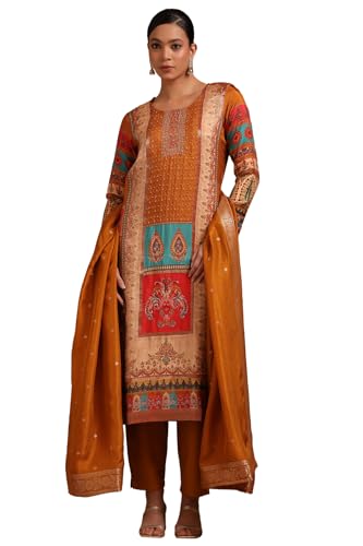 Soch Women's Viscose Salwar Suit (OWS5CD21948_Olive