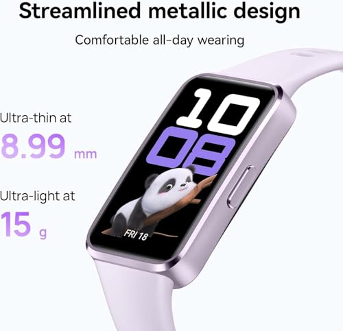 Huawei Band 10 Smartwatch with AI-Powered Fitness Monitoring, Pro-Level Sleep Analysis, Emotional Wellbeing Assistant,Streamlined Metallic Design,Fast Charging,iOS Android (Band 10, Pink)