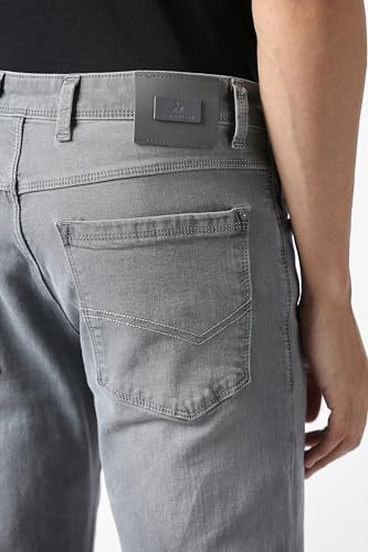 Men Grey Light Wash Jeans