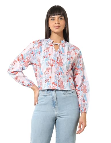U.S. POLO ASSN. Floral Printed Top (UWSS25TOP256_Multi-Colour_S)