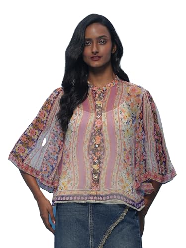 Label RITU KUMAR Ecru Botanic Print Shirt with Inner