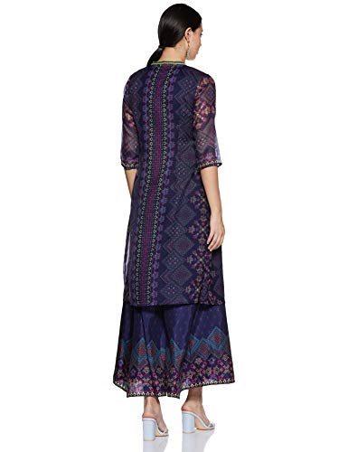 Aurelia Women's Synthetic Salwar Suit Set (18AUD10033-100425_Purple_X-Small)