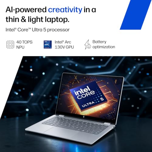 HP OmniBook X Flip OLED Intel Core Ultra 5 226V, 40 Tops (16GB LPDDR5x,1TB SSD) 3K, Touch, 120hz, 14''/35.6cm, Intel ARC Graphic,Win11, Office24, Meteor Silver, 1.38kg, fm0099TU,Pen, 2 in 1 AI Laptop