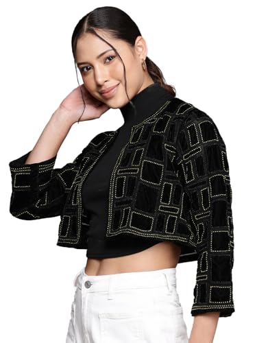Ritu Kumar Black Geo Applique Jacket