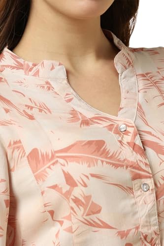 Allen Solly Women Beige Printed Casual Dress