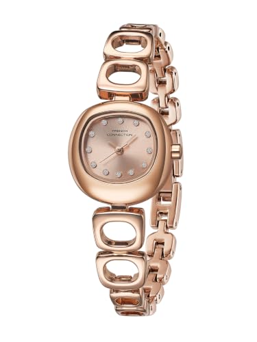 French Connection | Brown Sunray Dial | Brown Metal Bracelet Strap | Quartz Watch for Women - FCU18BRGM