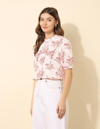 U.S. POLO ASSN. Floral Printed Top (UWSS25TOP249_Multi-Colour_S)