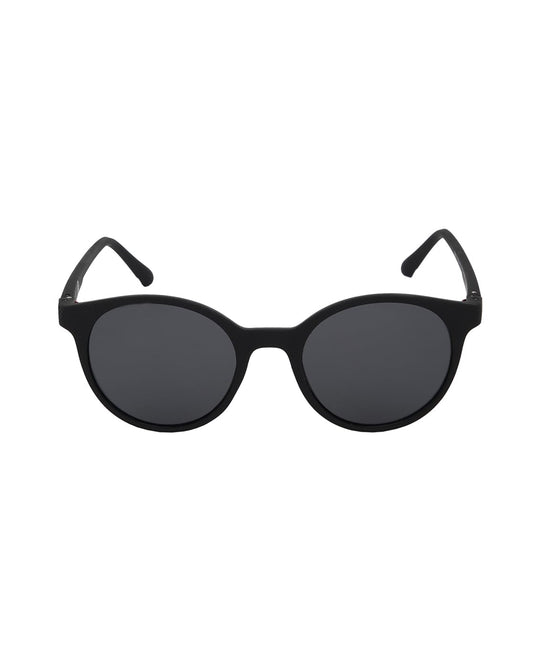 Carlton London Black with Red Toned and Blue Polarised Lens Round Sunglass for men