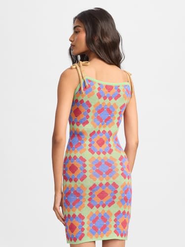 The Souled Store Jacquard Knit Dress: Florentina Women and Girls Acrylic Knit Dress