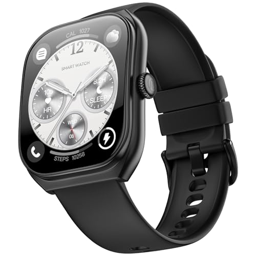 Noise Icon Arc 2.01" Immersive Curved Display Smartwatch, 10-Day Battery, 1ATM Water Resistant, Functional Crown, 100+ Sports Modes, Health Suite™, Voice Assistant, Built-in Games (Jet Black)