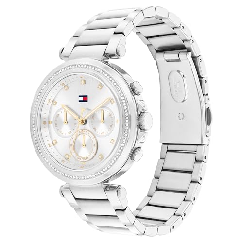 Tommy Hilfiger Multifunction Silver Dial Stainless Steel Strap Watch for Women